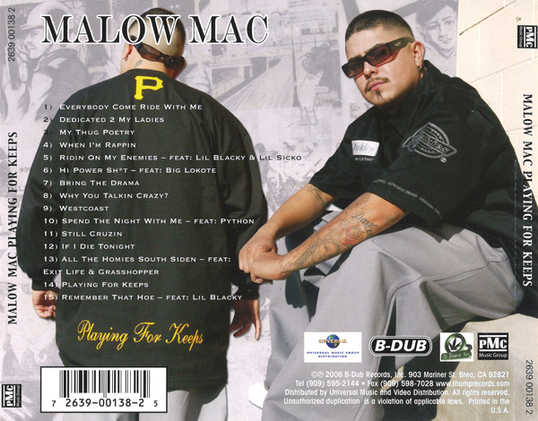 Malow Mac - Playing For Keeps Chicano Rap